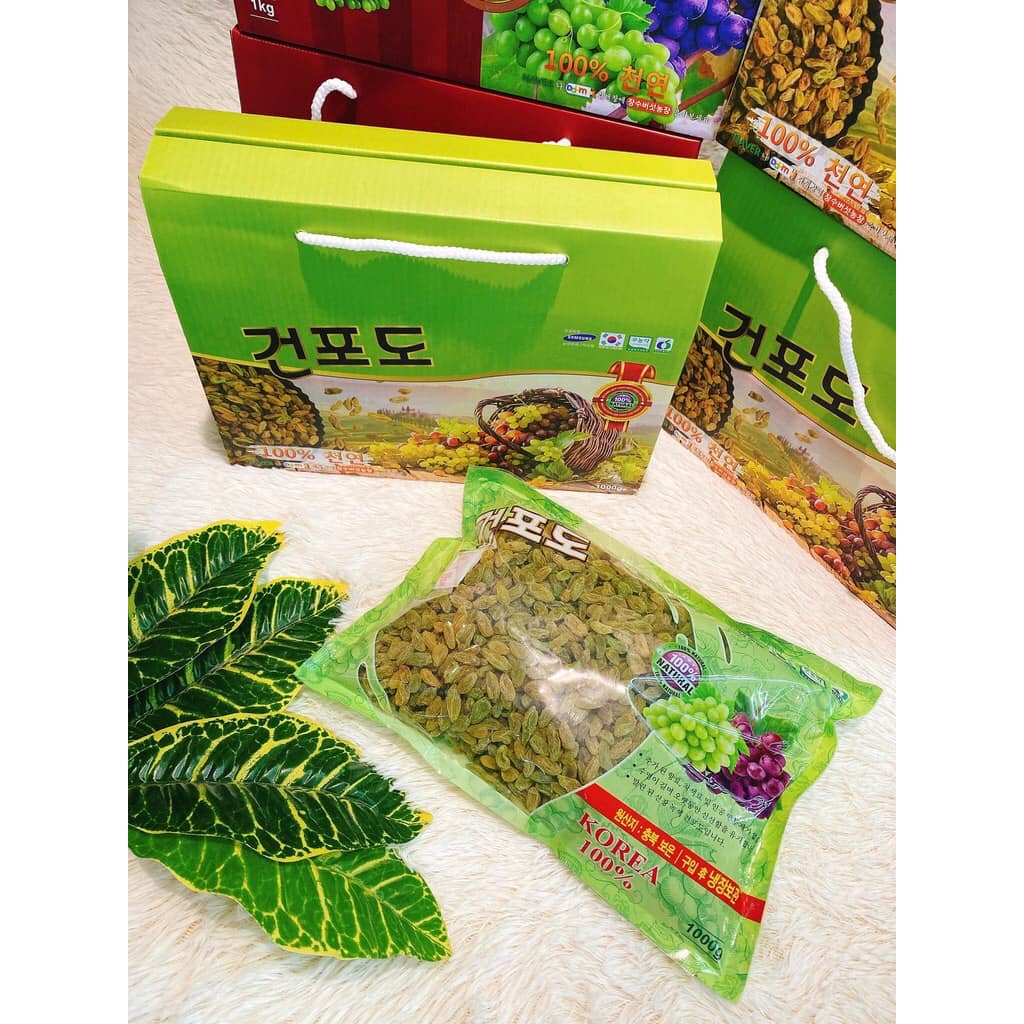 1kg nho khô xanh hàng loại ngon chua ngọt