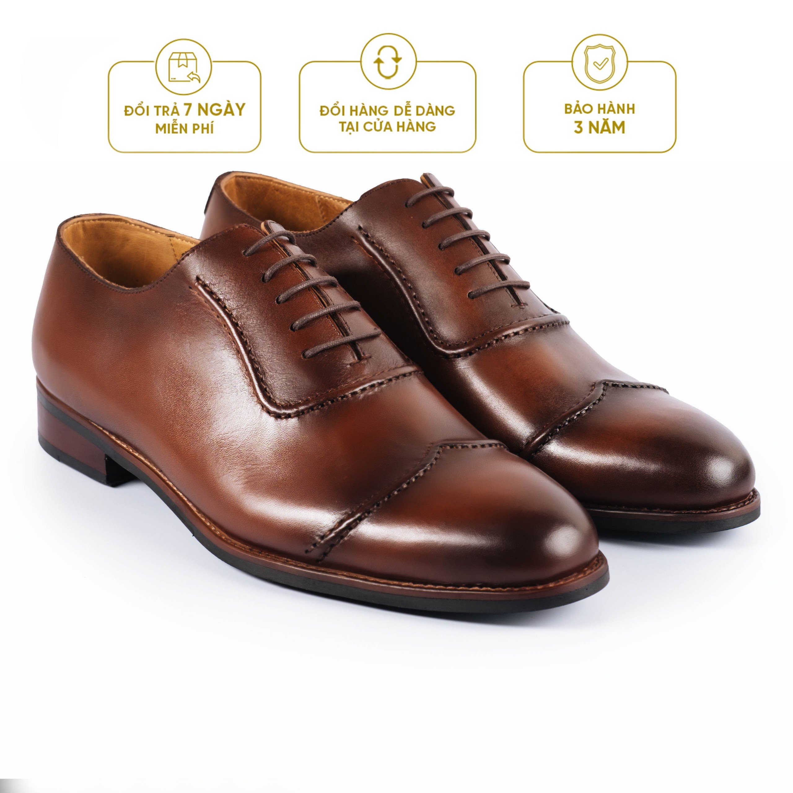 Giày Tây Cao Cấp DOUBLE STITCHES OXFORD - OF22