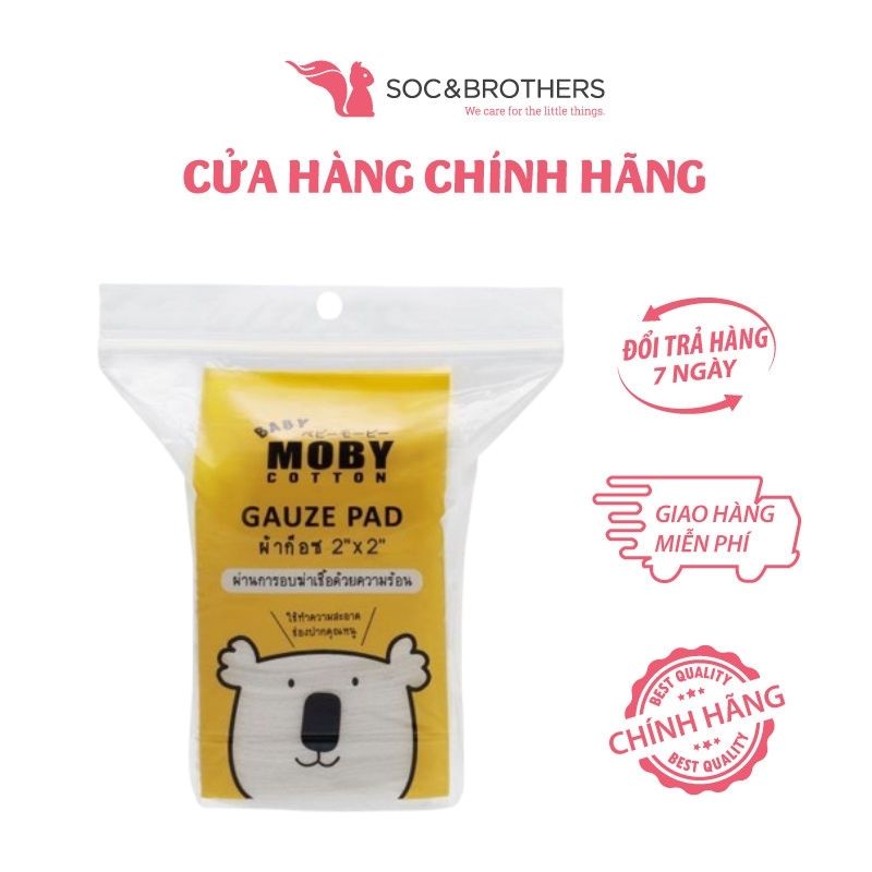 Gạc rơ lưỡi moby túi 50 miếng