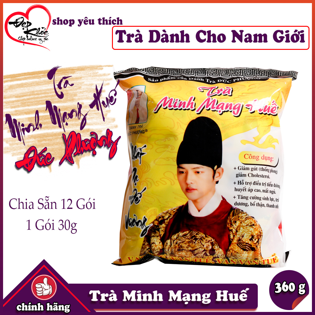 [HCM]Trà Minh Mạng Huế . Trà Dành Cho Nam Giới ( 12 gói * 30g )