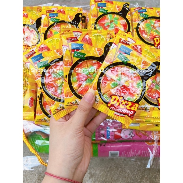 Kẹo dẻo hình Pizza cute hương trái cây (6miếng)