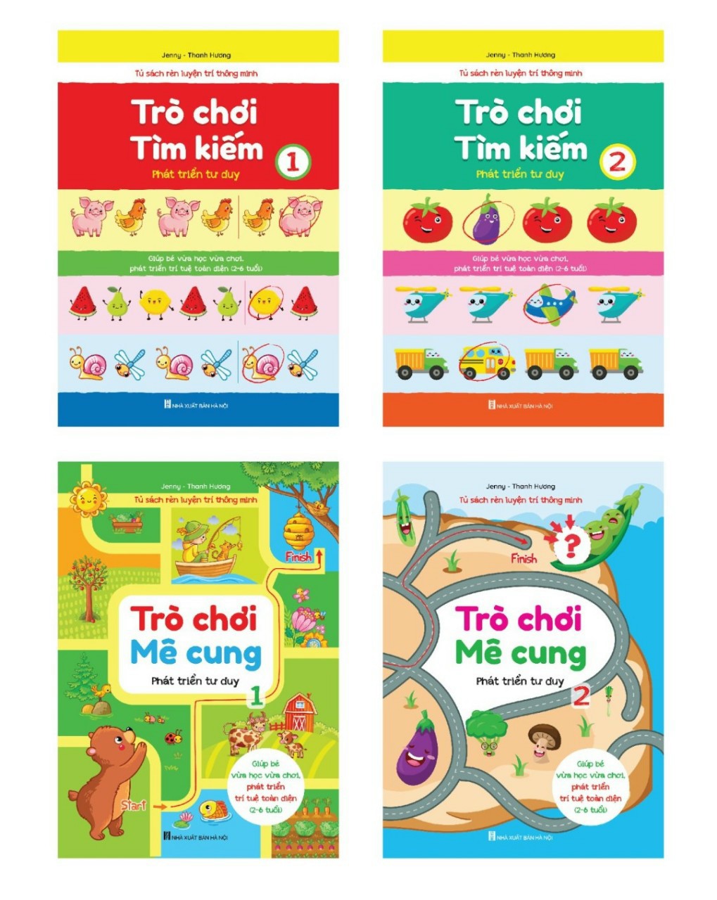 Combo sách - rèn luyện trí thông minh - trò chơi mê cung phát triển tư duy cho trẻ 2-6 tuổi