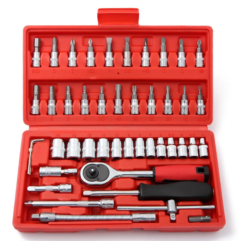BỘ DỤNG CỤ MỞ BU LÔNG ỐC VÍT ĐA NĂNG 46 CHI TIẾT - BỘ DỤNG CỤ  SỬA CHỮA -  Bộ Phụ Tùng Sửa Chữa 46 Chi Tiết đa năng