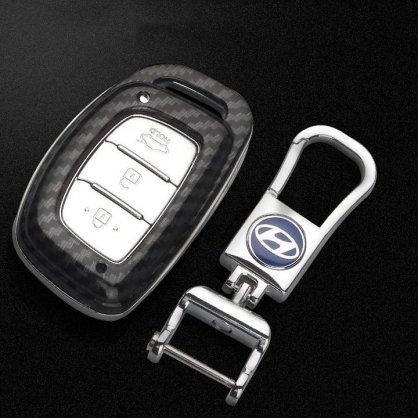 Bao da chìa khóa cacbon xe hyundai elantra