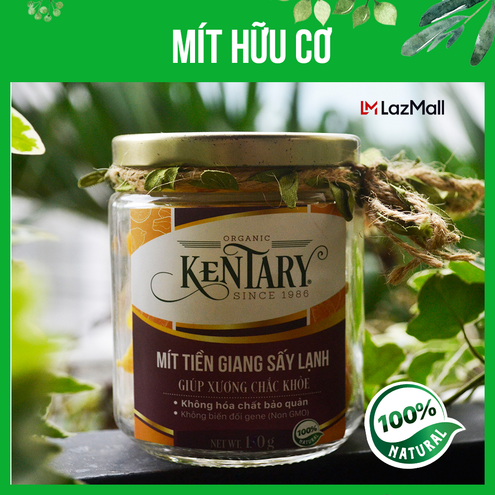 Mít sấy lạnh không đường Kentary hũ 100gr vị ngọt đậm đà không chất bảo quản giúp bổ máu, đẹp da - đồ ăn vặt