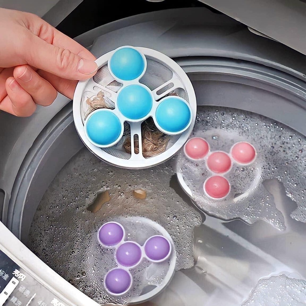 Phao lọc cặn máy giặt hình bi tròn