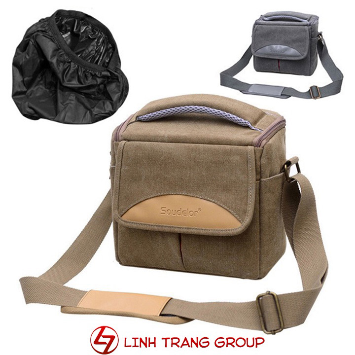 Túi đựng máy ảnh thời trang cao cấp Soudelor tặng túi trùm chống nước - Oz107