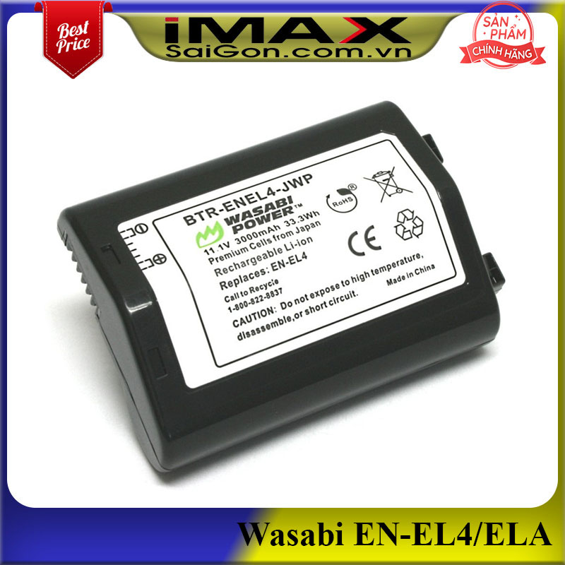 Pin máy ảnh Wasabi for thay thế cho pin EN-EL4A