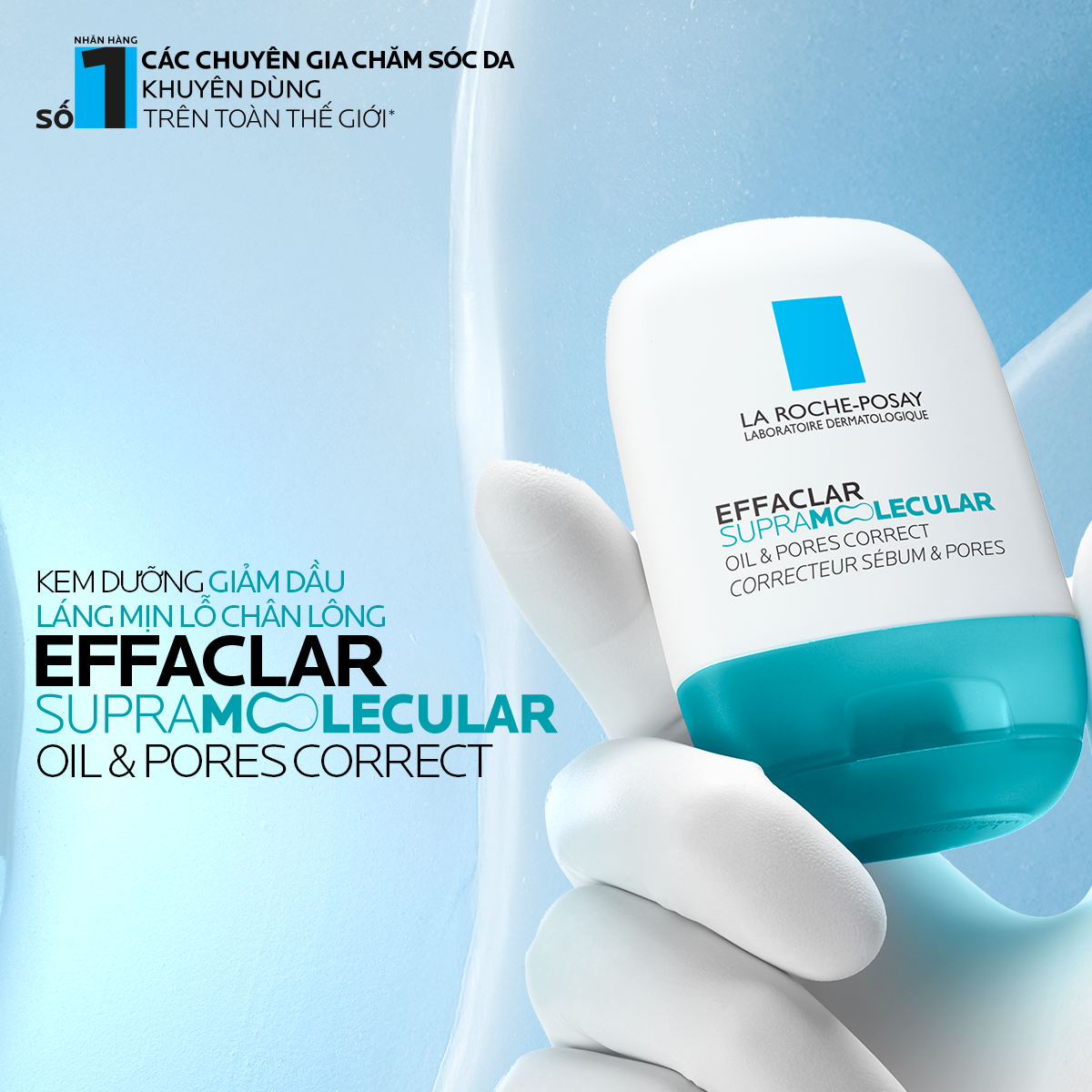 [MỚI] Kem dưỡng giảm dầu và cải thiện lỗ chân lông La Roche-Posay Effaclar Supra Molecular 40ML