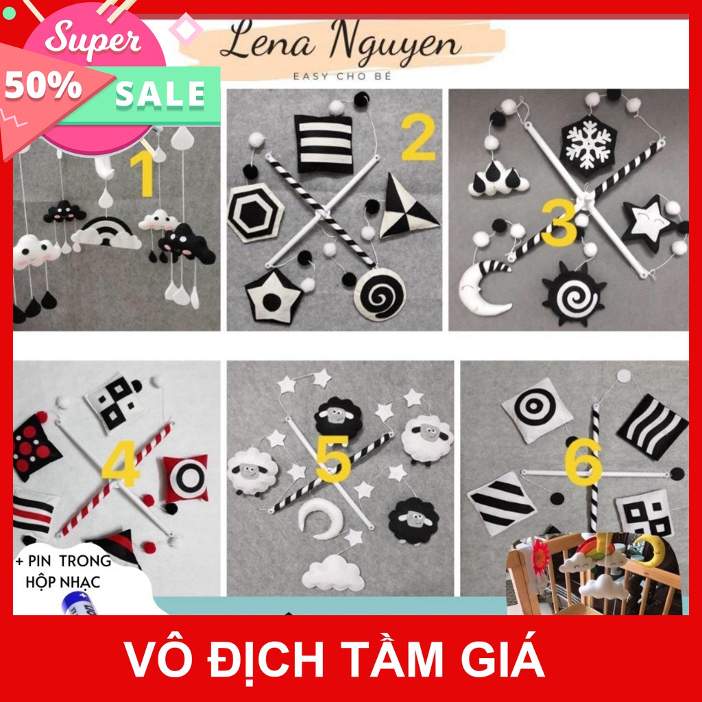 Đồ chơi treo nôi đồ chơi treo cũi hand made kích thích thị giác cho bé sơ sinh