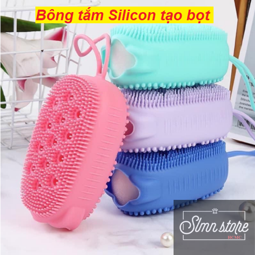 Bông tắm tạo bọt massage hình chuột dễ thương bông tắm tẩy silicone