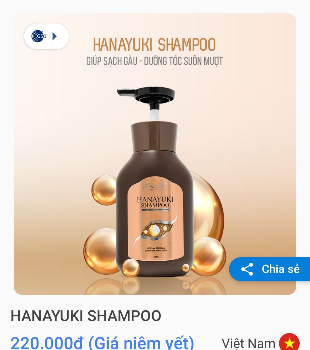 Dầu gội hanayuki 300g