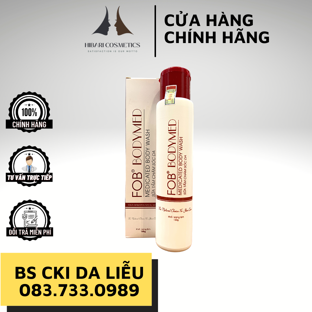 Fob bodymed - sữa tắm y khoa chăm sóc da - phòng ngừa hiệu quả ghẻ ngứa, sẩn ngứa và những biểu hiện có liên quan đến nhiễm trùng,dị ứng