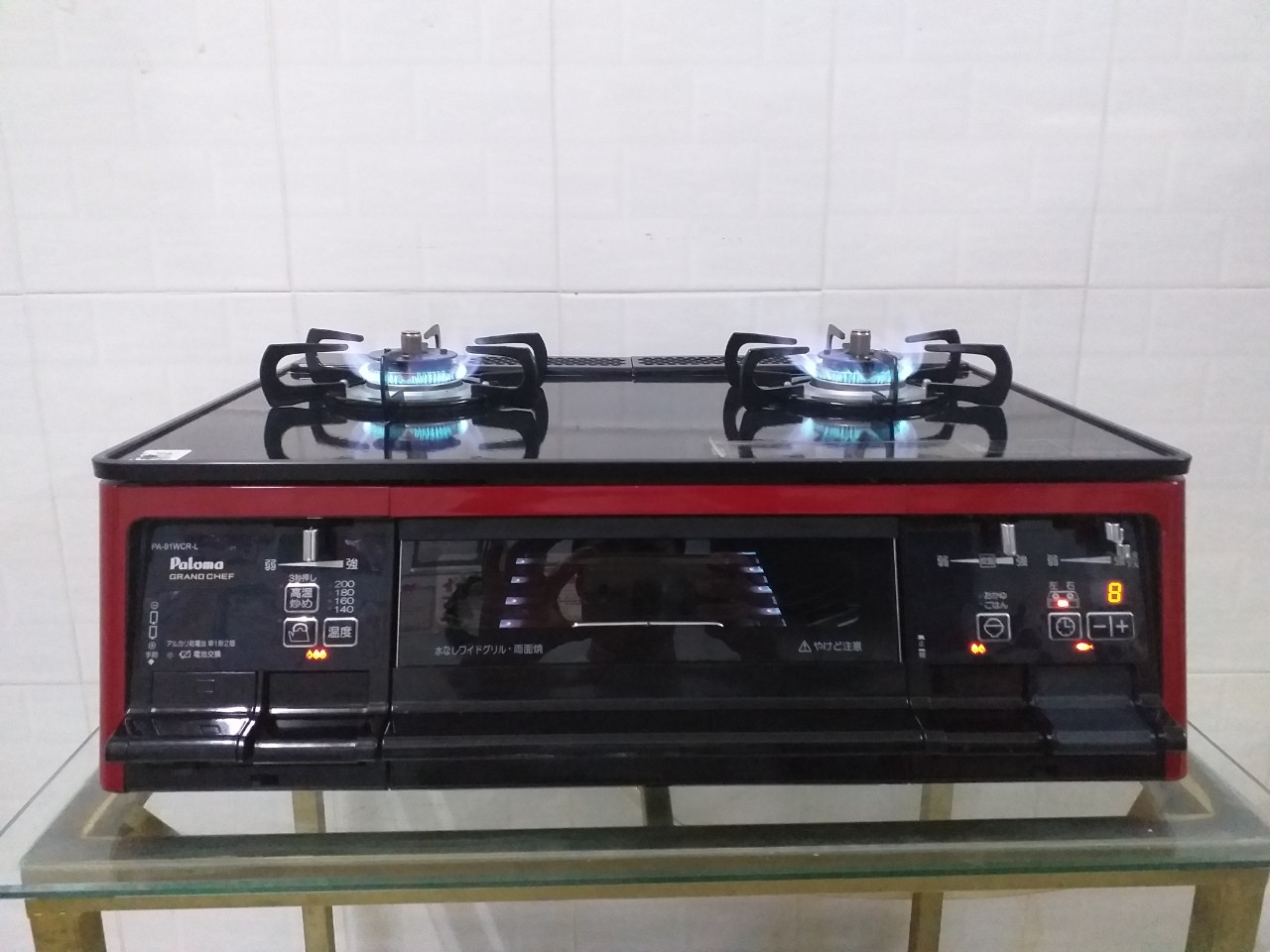Bếp ga paloma mặt đá hàng vip hẹn giờ tắt cả 3 lò xuất xứ nội địa nhật bản.