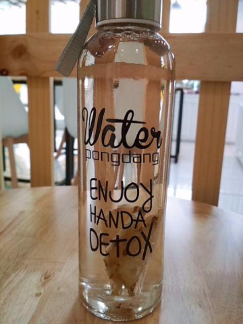 Bình thủy tinh PongDang 500ml - Kèm dây đeo tiện dụng.