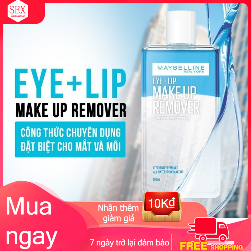 Maybelline New York 40/150ML Nước tẩy trang, Nước tẩy trang cho mắt và môi