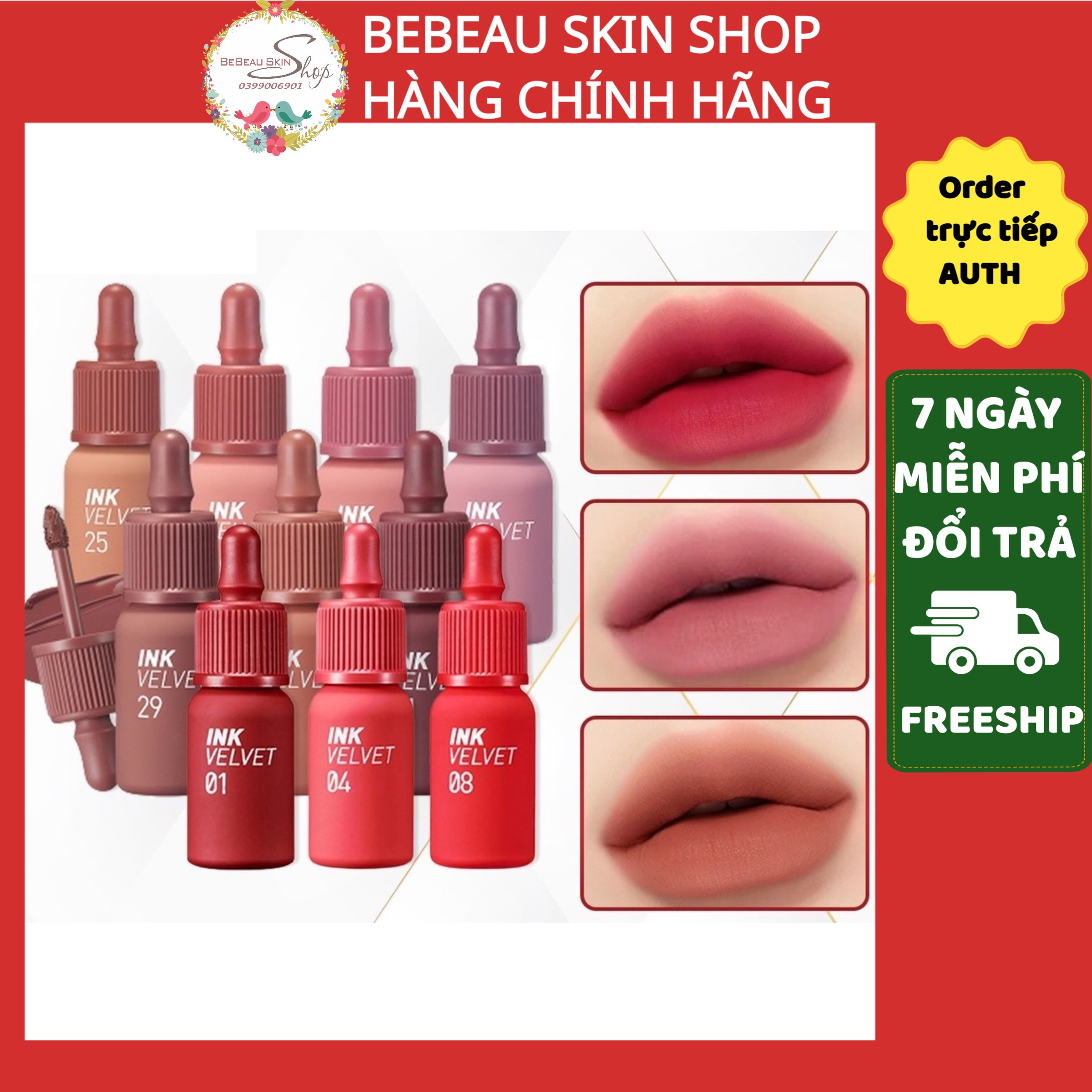 Son kem lì peripera ink velvet tint nude peach 22 24 25 101 102 103 - bebeau