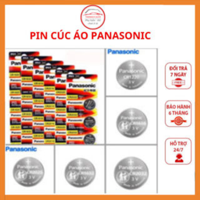 Pin khuy cúc áo Panasonic CR1620 / CR1632/ CR1616 / CR1220 / CR2032 / CR2025 / CR2016 - Pin điện áp 3V dung lượng 140mAh Lithium Made in Indonesia