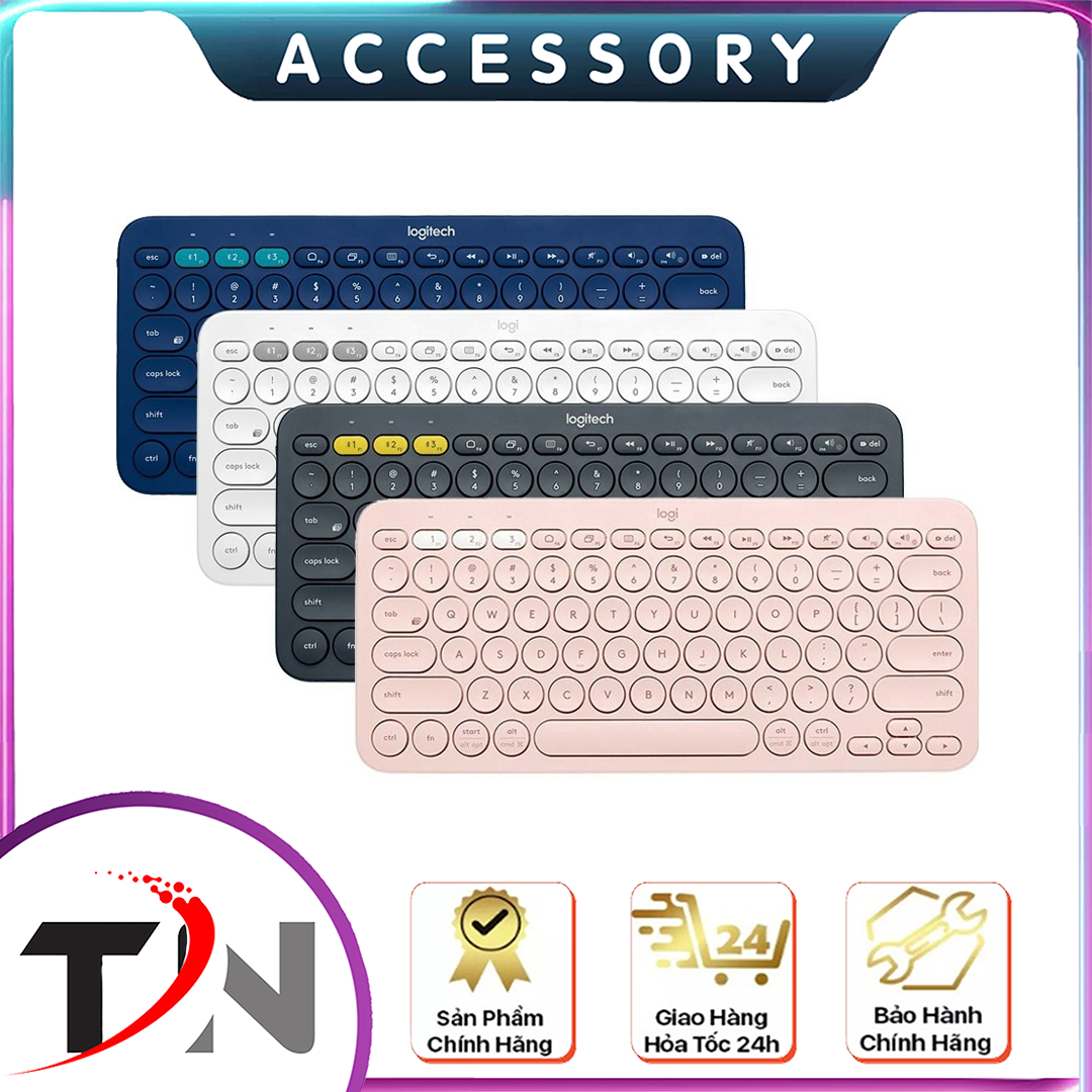 Bàn phím bluetooth logitech k380 multi device - không dây kết nối cùng lúc 3 thiết bị - bảo hành 24 tháng