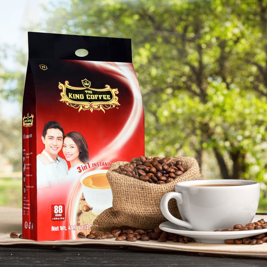 Cà phê sữa king coffee 3in1 - cà phê hòa tan ít sữa ngon