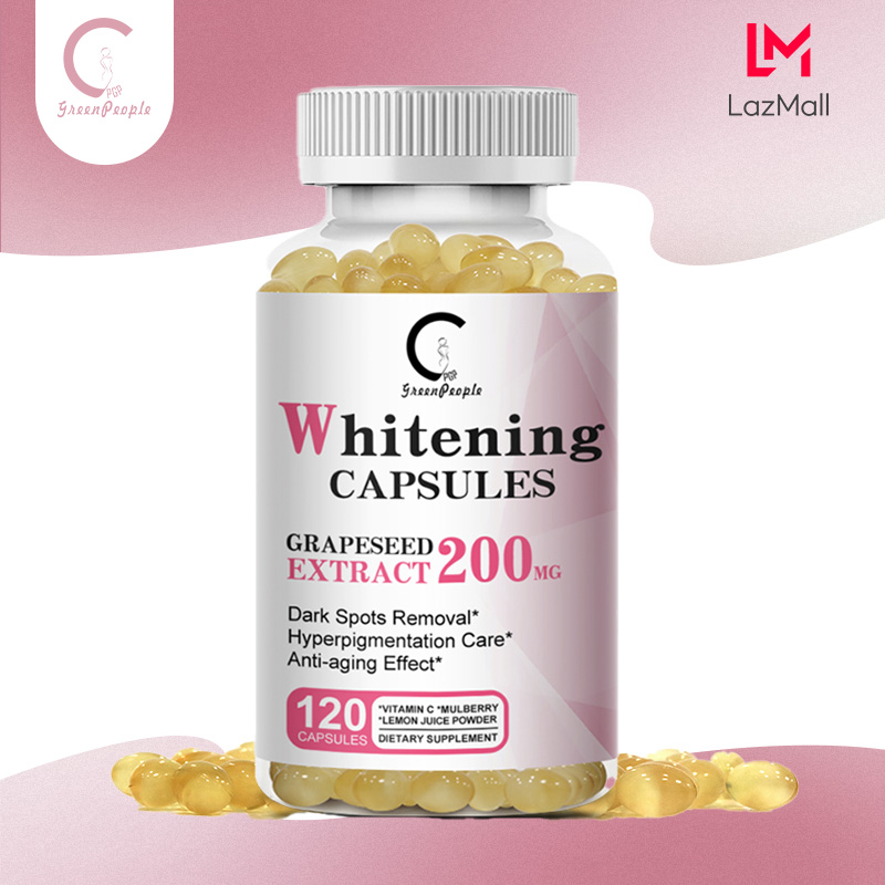 GPGP GreenPeople Glutathione Dark Spot Whitening & Acne Scar Removal Tablets Vegan Skin Bleaching Tablets with Anti-Aging & Antioxidants