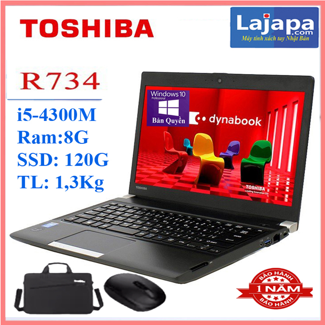 Máy tính xách tay, laptop gia rẻ  Toshiba Dynabook R731/ r732,  R734 Chíp i5  Laptop Nhật Bản-Lajapa laptop học online, dạy học online,