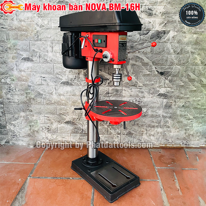 Máy khoan bàn nova bm-16h-công suất 750w-đầu kẹp 16mm-bảo hành 6 tháng