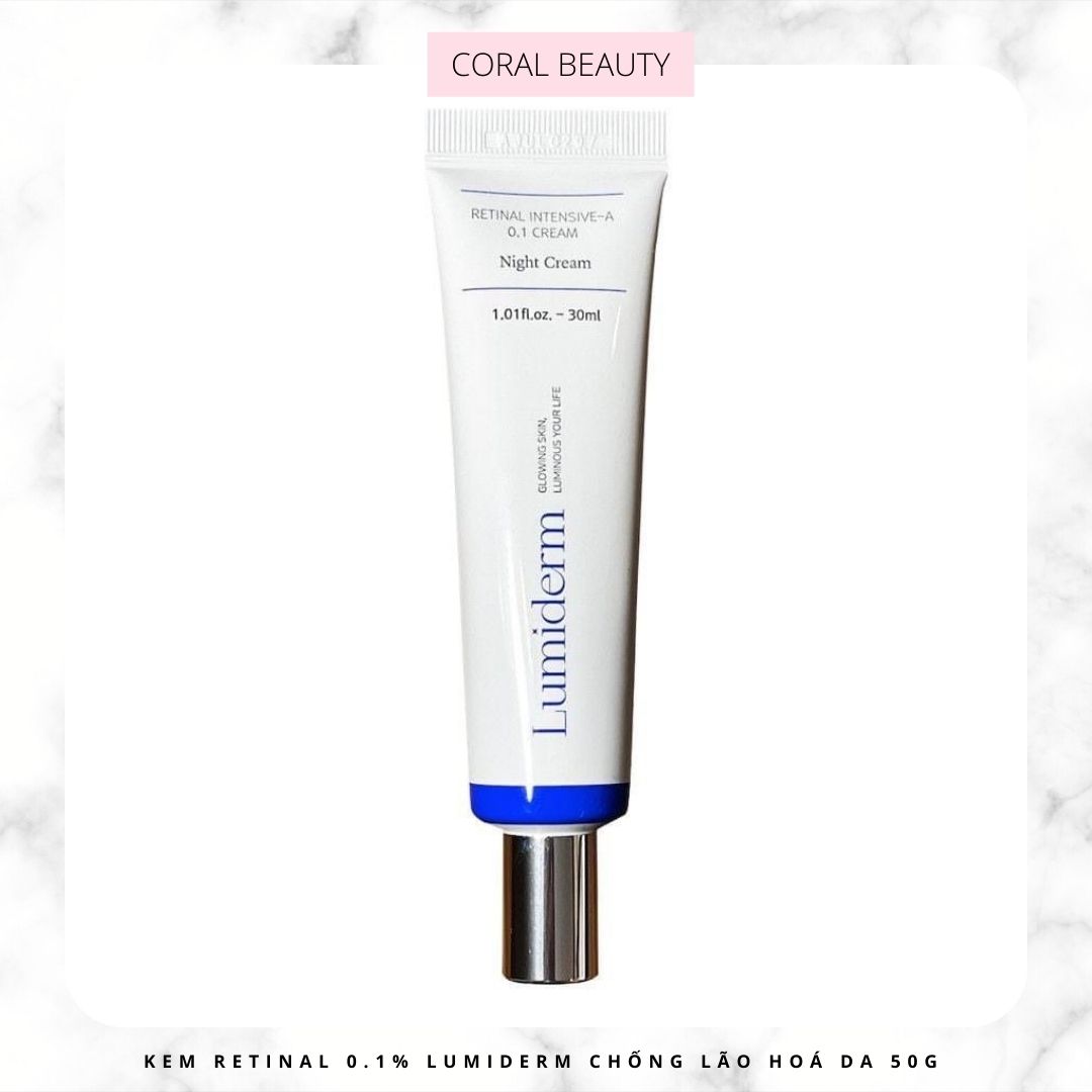 Kem Retinal 0.1% Lumiderm dưỡng chống lão hóa da 50g Coral Beauty