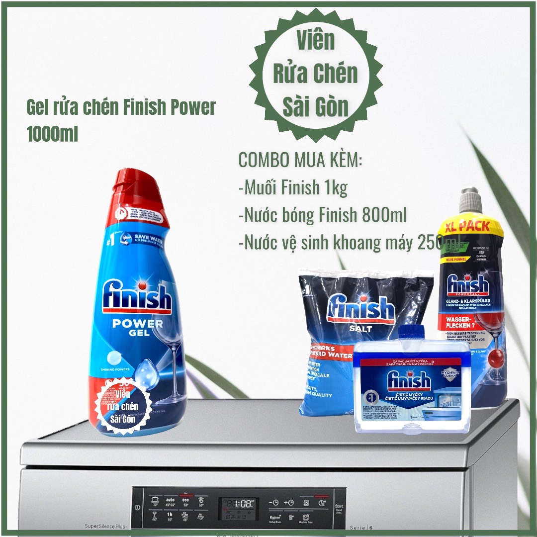 Gel rửa chén Finish, nước rửa chén Finish cho máy