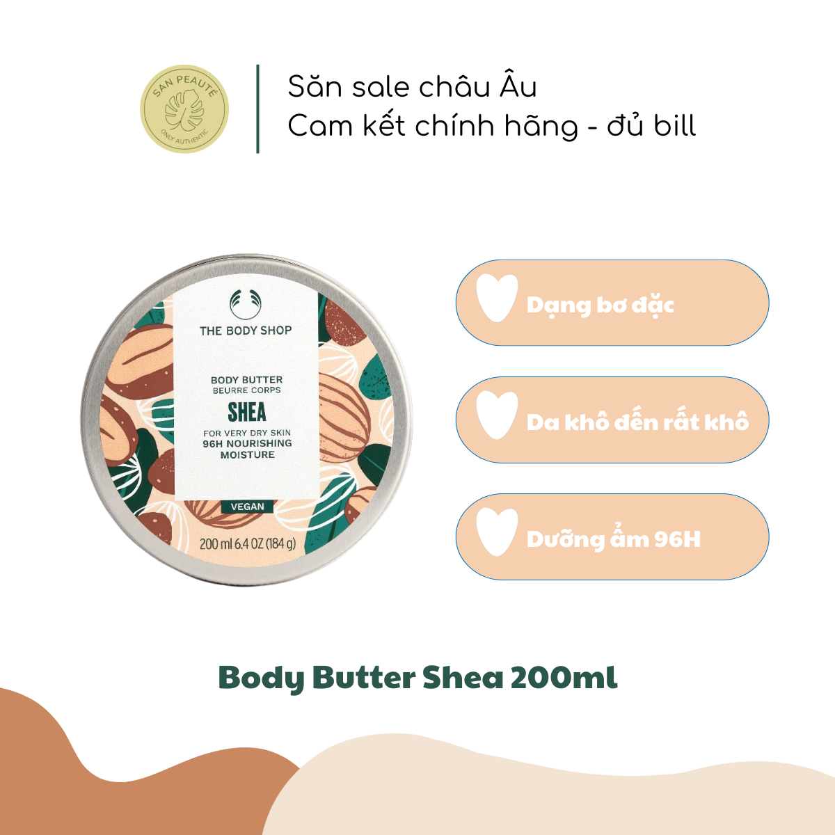 Bơ dưỡng thể Body Butter Shea The Body shop 200ml
