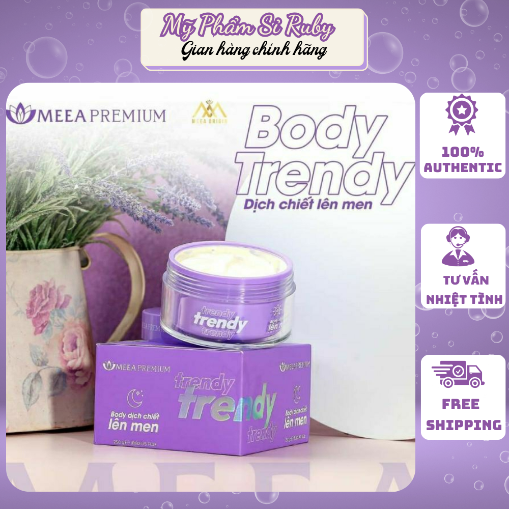 Kem body trendy meea dịch chiết lên men chính hãng dưỡng da an toàn thân thiện làn da