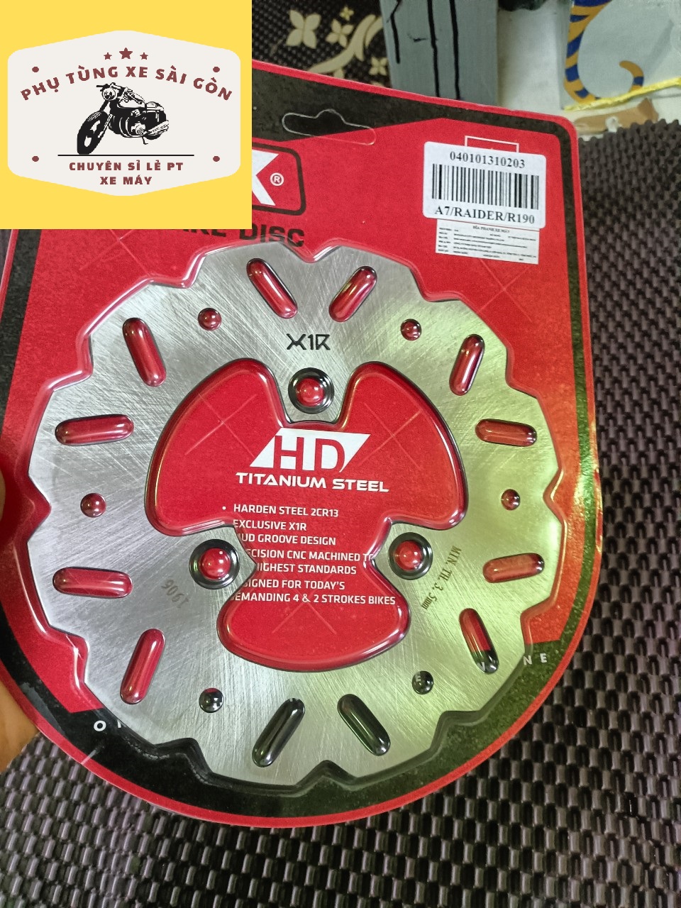 Đĩa thắng sau cho xe Raider Fi, Satria Fi X1R