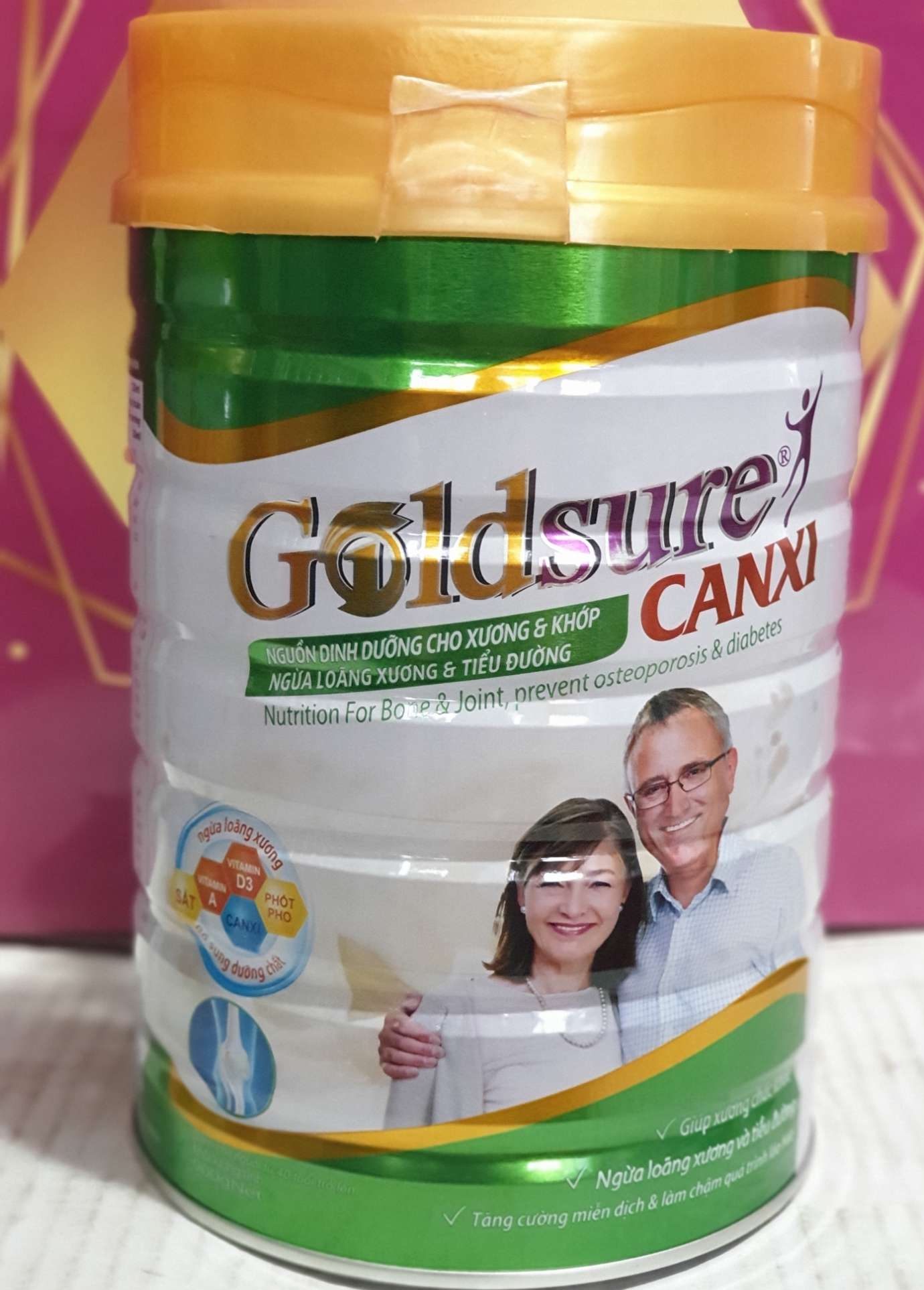 Sữa GoldSure Canxi Ngừa Loãng xương và Tiểu Đường 900g