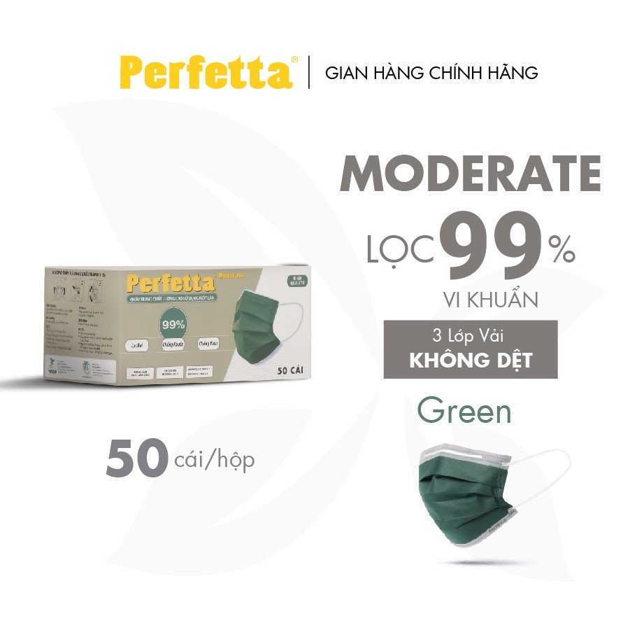 Khẩu Trang Y Tế Perfetta Moderate 3 Lớp Kháng Khuẩn