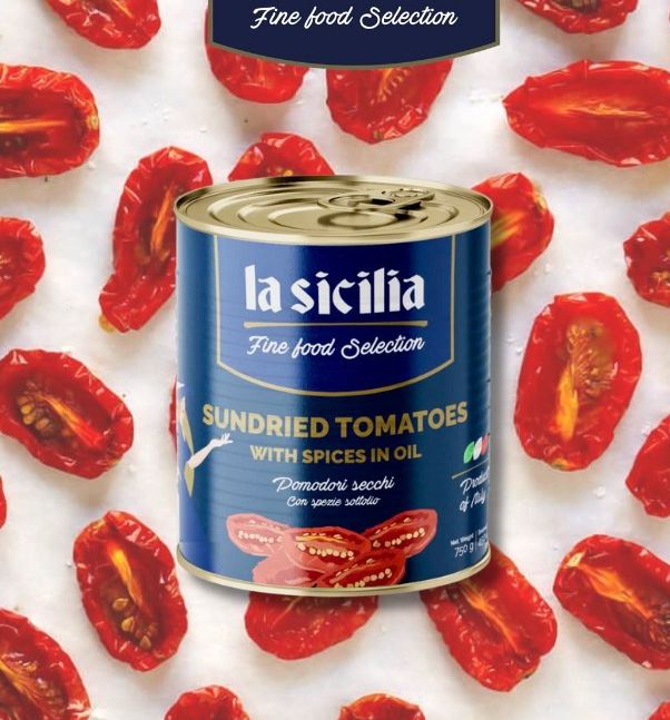 🍅 CÀ CHUA KHÔ NGÂM DẦU LA SICILIA 750G - NHẬP KHẨU Ý | SUNDRIED TOMATOES WITH SPICES IN OIL – ĐẬM VỊ ĐỊA TRUNG HẢI🍅
