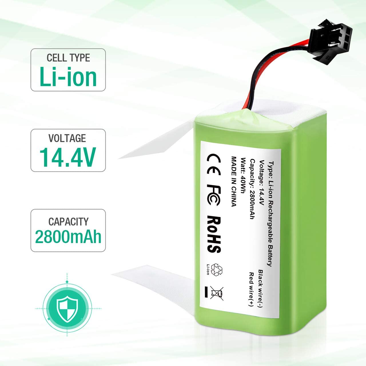 14.4v 2600mah 18650 thay thế pin cho conga xuất sắc 990 ecovacs deebot n79s n79 dn622 eufy robovac 11 11s 12 15c 15s **
