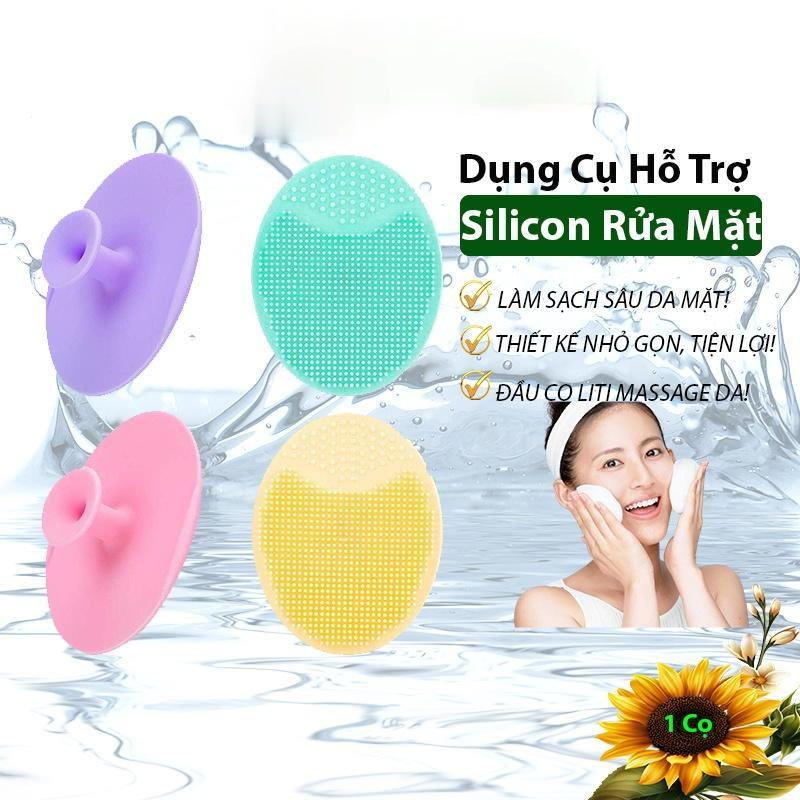 Miếng cọ silicon làm sạch da mặt, giảm mụn đầu đen