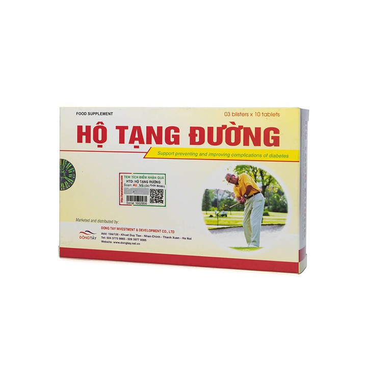 Hộ Tạng Đường - Hỗ Trợ Bệnh Tiểu Đường Hộp 30 Viên