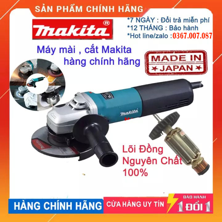 Máy mài, máy cắt cầm tay Makita 9556HB công suất lớn 840W, dùng cho việc cắt góc mài góc , cắt thẳng, cắt gỗ, cắt sắt.