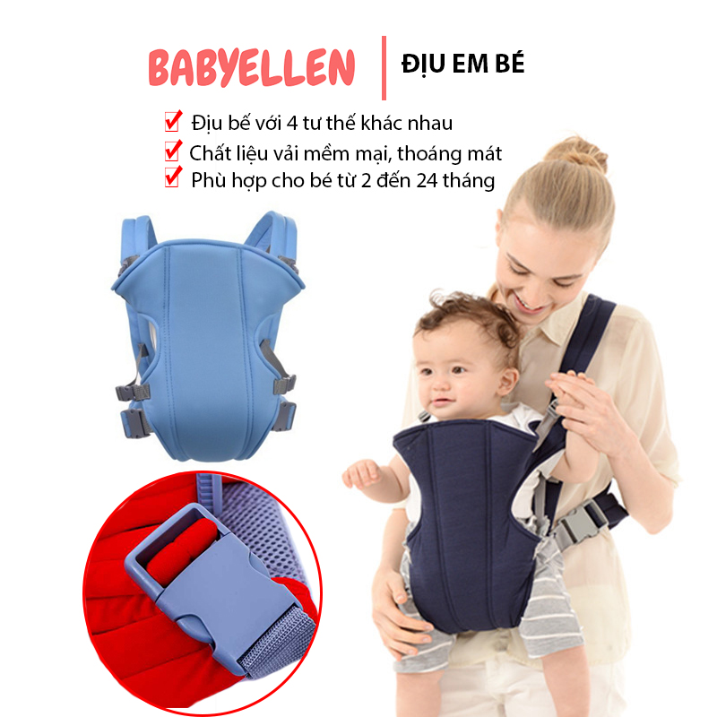 Địu em bé đai đeo an toàn cho bé - đai địu 4 tư thế cho em bé - đai điệu em bé cao cấp đai địu em bé 4 tư thế dai em be diu em be diu em be so sinh bobokids d001