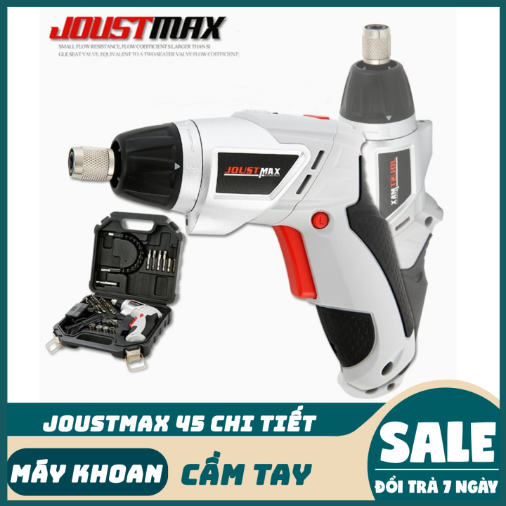 Máy khoan mini cầm tay joust max 45 chi tiết dùng pin, máy khoan nhiều đầu thay thế, máy khoan cầm tay dùng pin