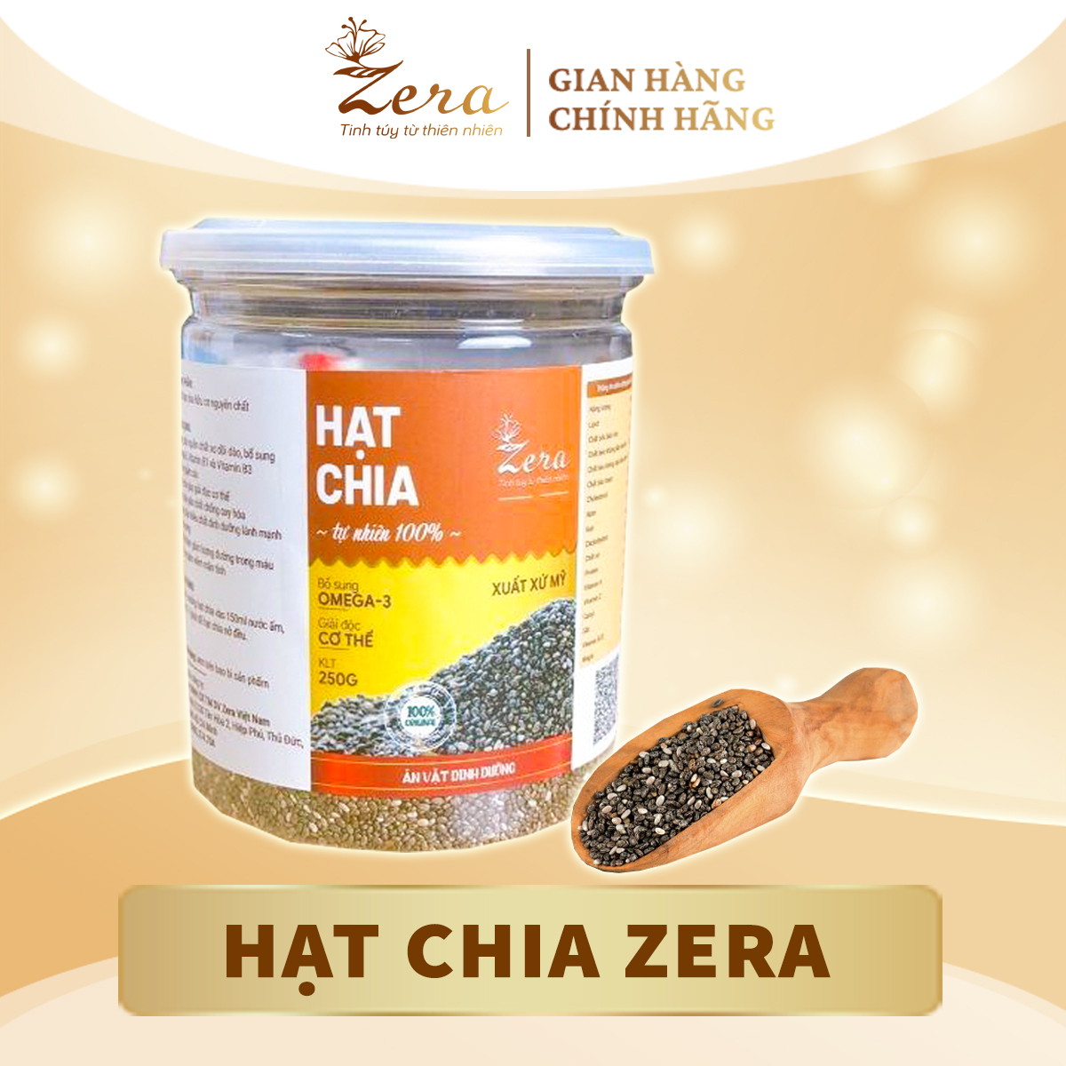 Hạt chia Úc Absolute Organic mới nhất Zera Tốt Cho Sức Khỏe 250g