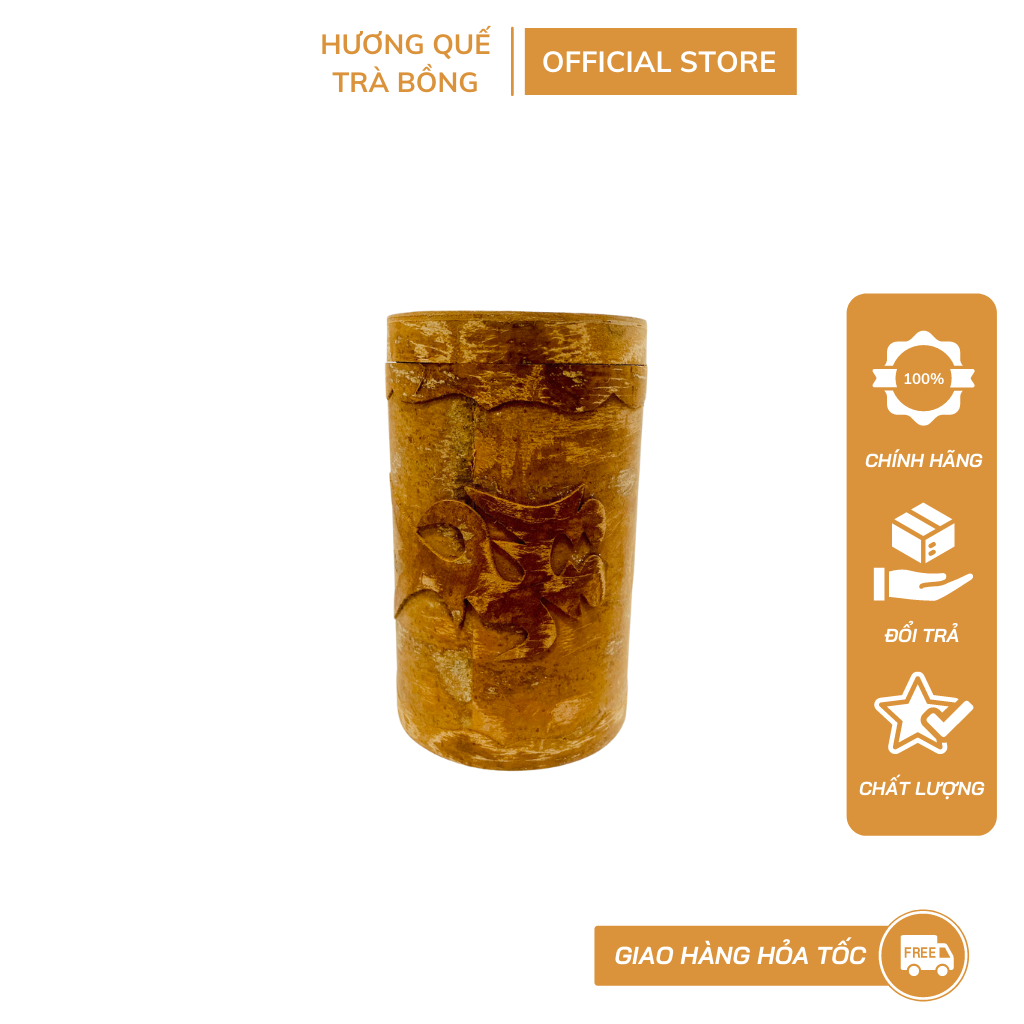 Hộp Trà Bằng Vỏ Quế Trà Bồng