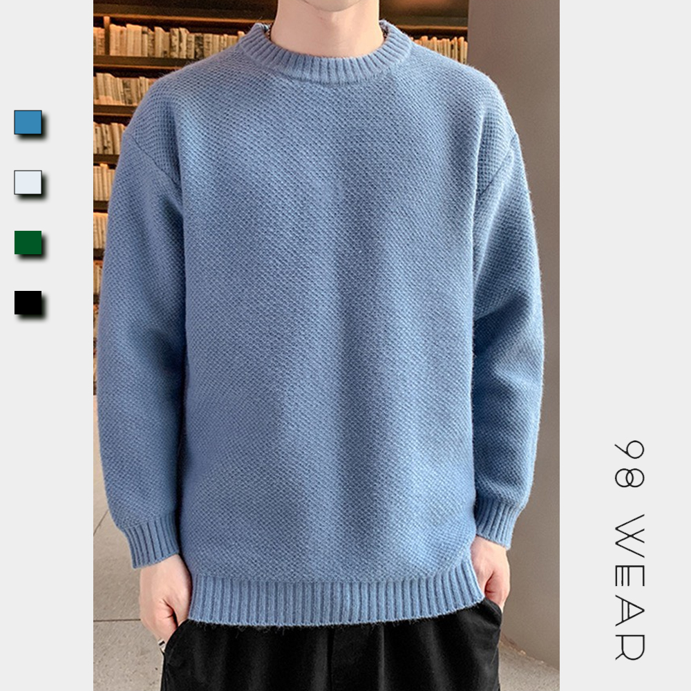 Áo len cổ cao 3 phân 98WEAR chất dày dặn kiểu dáng hàn quốc , Áo len nam phong cách Ulzzang ấn tượng