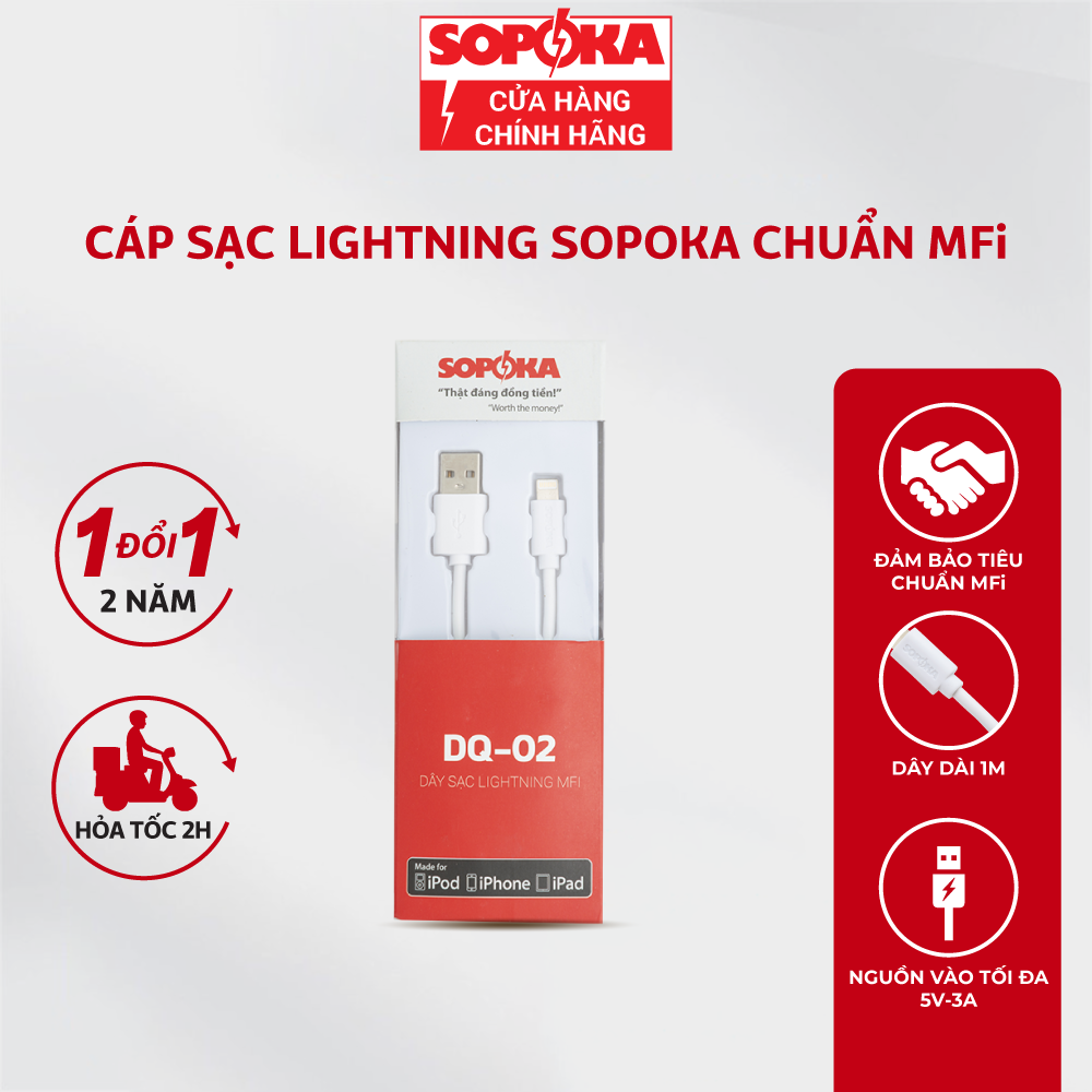 Dây sạc samsung, xiaomi, oppo,.. Cáp sạc cổng Micro USB SOPOKA chính hãng
