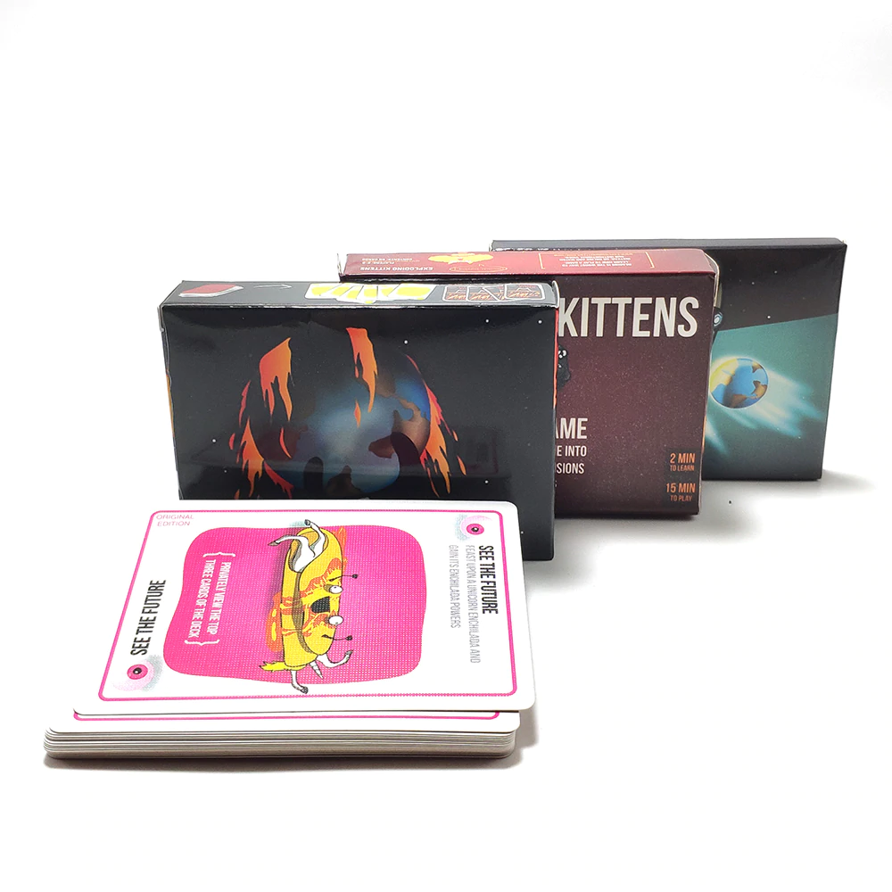 Bài Mèo Nổ Exploding Kittens Bùng Nổ Niềm Vui Trò Chơi Thẻ Bài Mèo Con Trên Bàn Dành Cho Trẻ Em Dành Cho Người Lớn Original Red Box Gồm 4 Bản Mèo Mở Rộng Bọc Bài