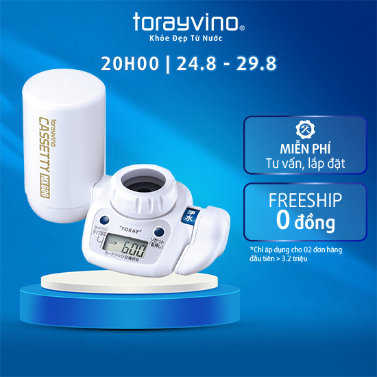 Máy Lọc nước tại vòi MK204MX Torayvino công suất 600L, Uống trực tiếp, Nhỏ gọn, Sạch khuẩn chuẩn quốc tế