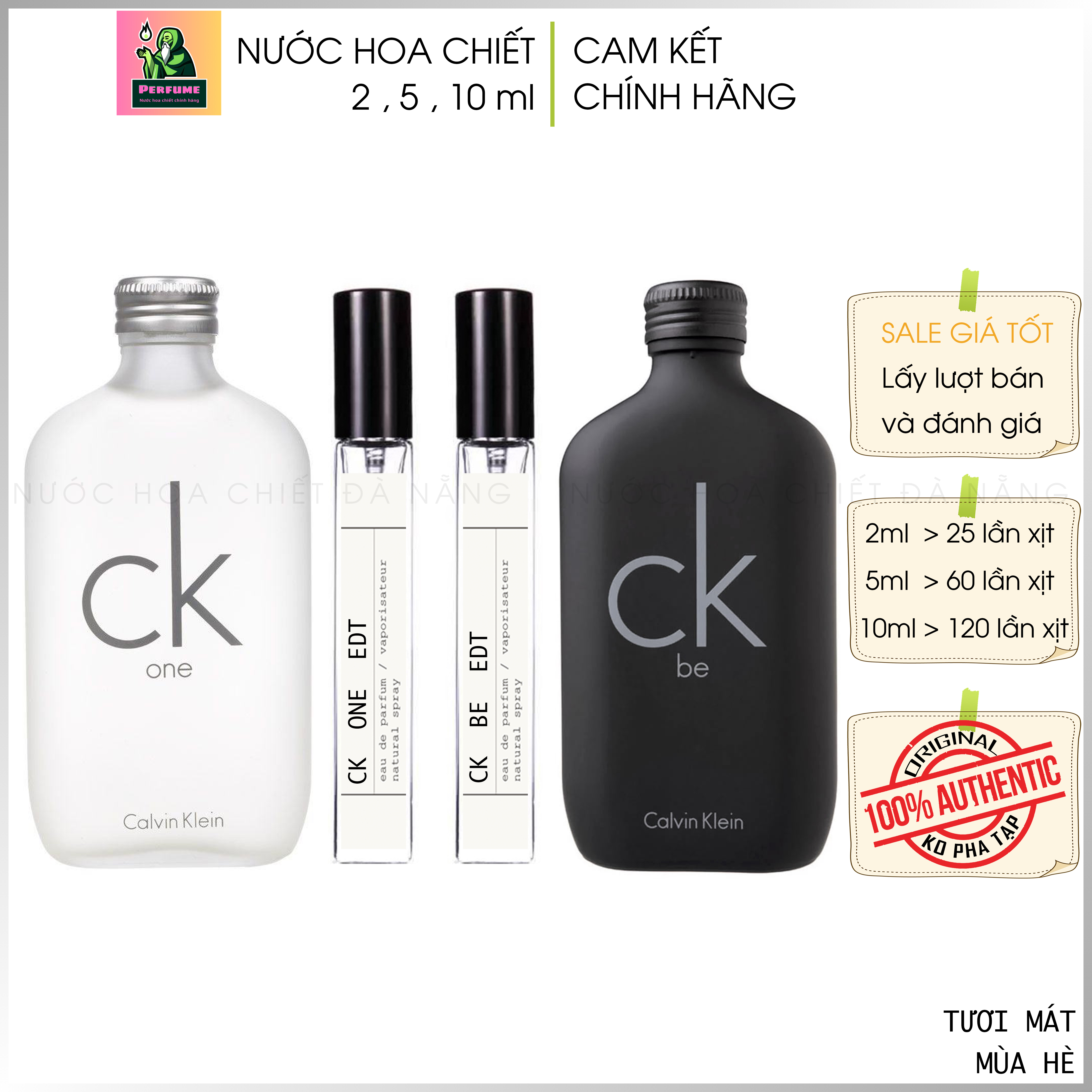 Nước hoa Calvin Klein CK One và CK Be , chiết 2ml 5ml 10ml - CAM KẾT CHÍNH HÃNG