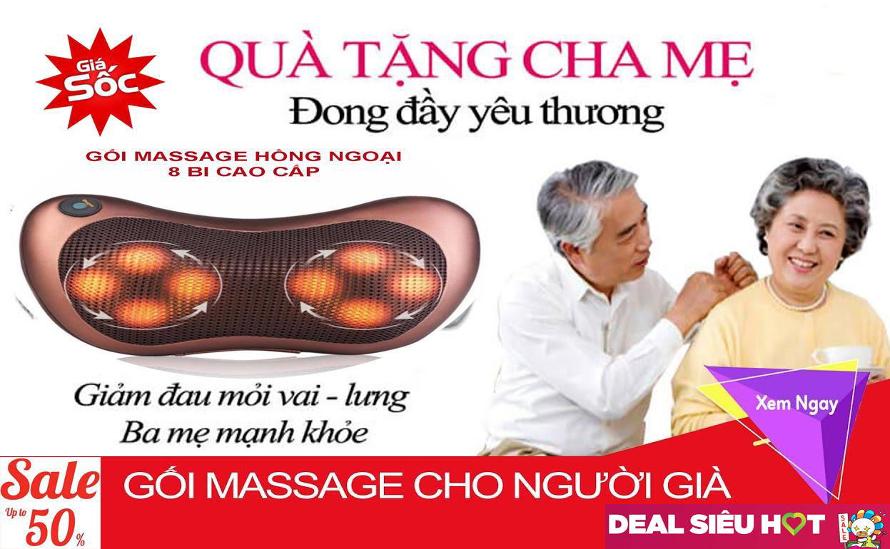 Gối Mat Xa Hồng Ngoại, Goi Matxa 8 Bi , Gối massage hồng ngoại cao cấp , gối mat sa , Gối Massage Cổ , Với 8 bi hoạt động mạnh mẽ giảm đau hiệu quả . giảm 50% [ tặng đầu nối 12v ô tô ]