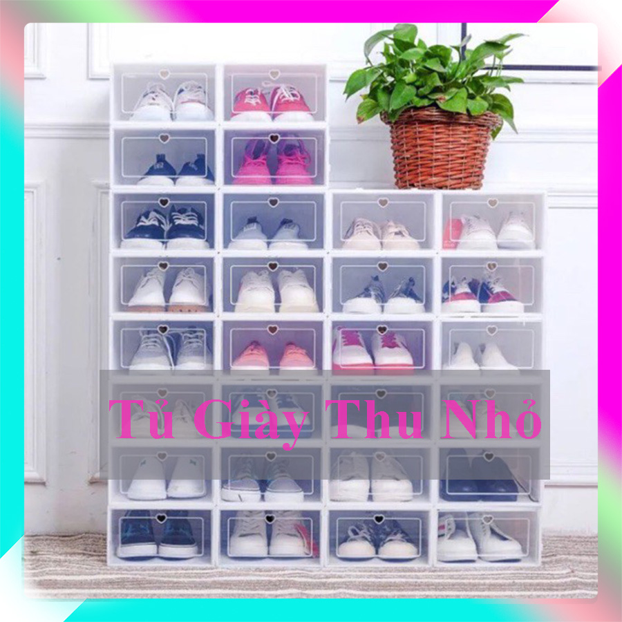 Hộp đựng giày ⚡freeship⚡ hộp đựng giày nhựa cứng - tủ đựng giày